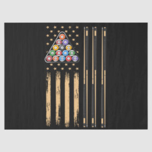 Papel De Seda Bandera Americana del jugador de billar