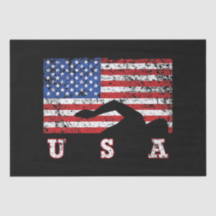 Papel De Seda Bandera Americana Natación USA Regalo Equipo Swift
