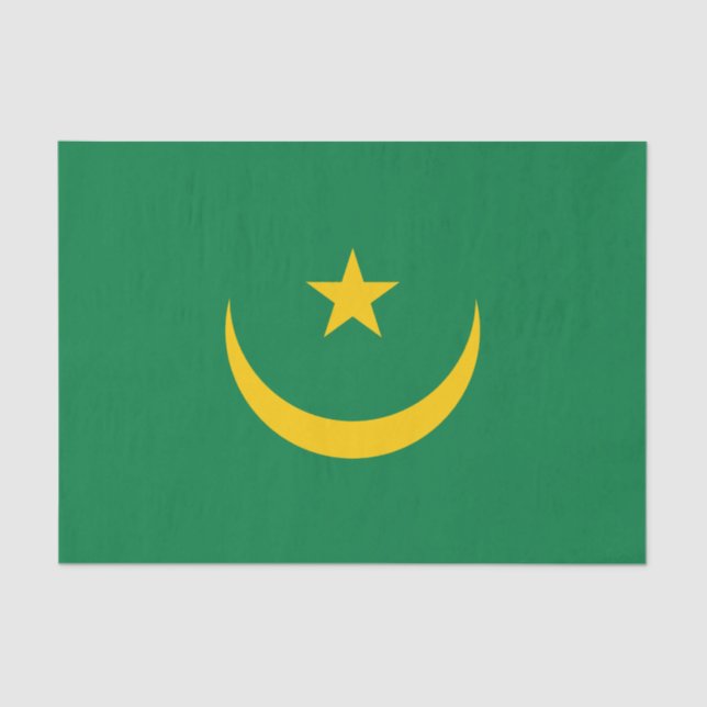 Papel De Seda Bandera antigua de Mauritania (Anverso)