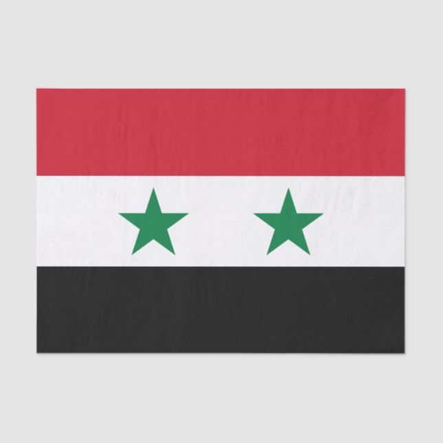 Papel De Seda Bandera antigua de Siria (Anverso)
