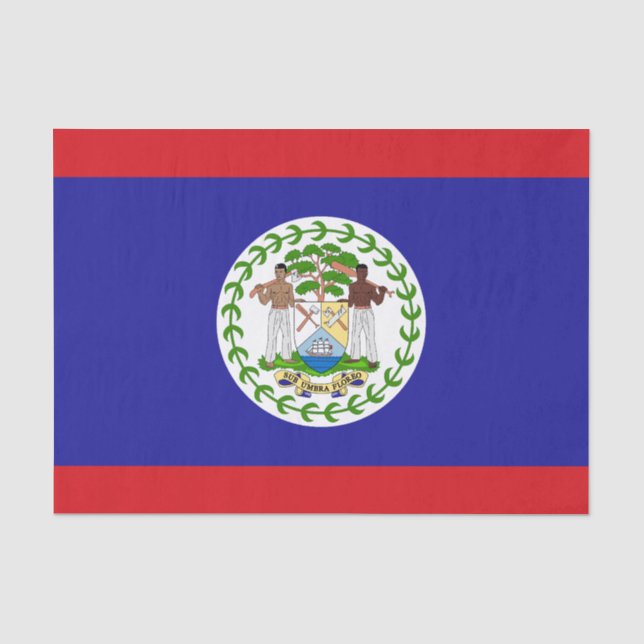 Papel De Seda Bandera Beliceña (Anverso)
