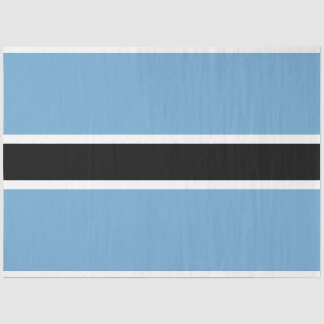 Papel De Seda Bandera Botsuana (Botswana) (Anverso)