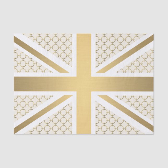 Papel De Seda Bandera BRITÁNICA de Union Jack con el modelo del (Anverso)