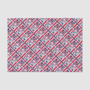 Papel De Seda Bandera BRITÁNICA de Union Jack del vintage con la