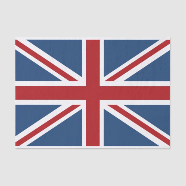Papel De Seda Bandera clásica de Union Jack Reino Unido (Anverso)