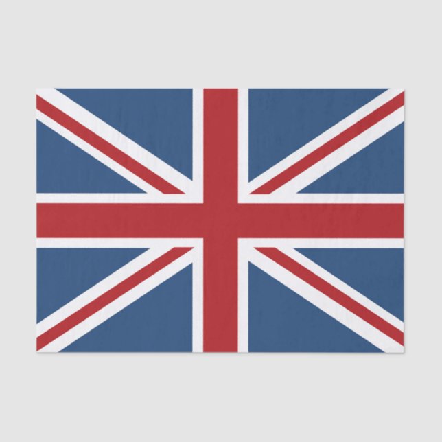 Papel De Seda Bandera clásica de Union Jack Reino Unido (Anverso)