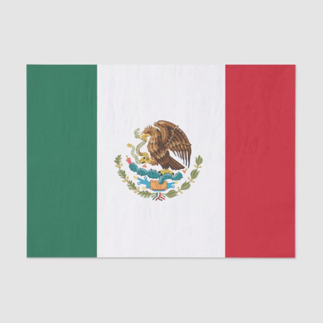 Papel De Seda Bandera clásica mexicana (Anverso)