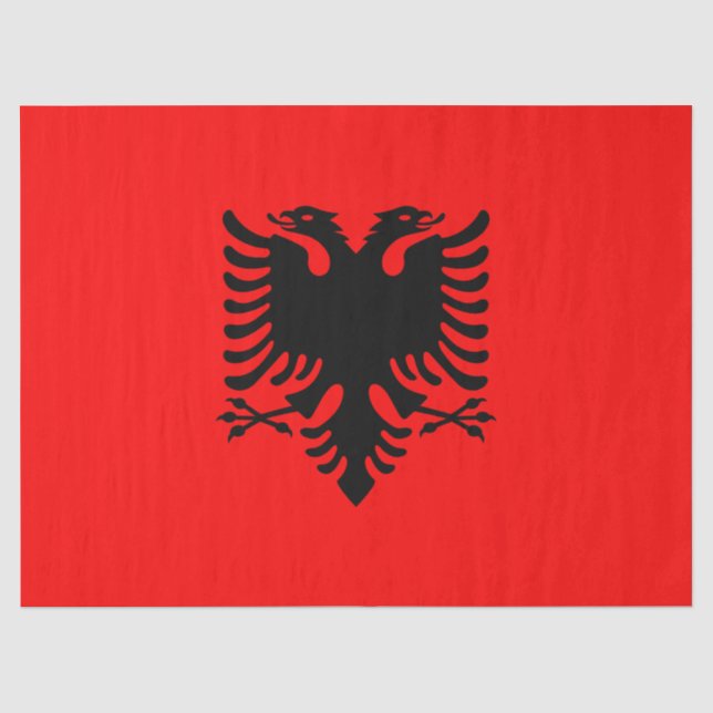 Papel De Seda Bandera de Albania (Anverso)