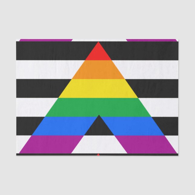 Papel De Seda Bandera de aliado LGBTQ+ (Anverso)