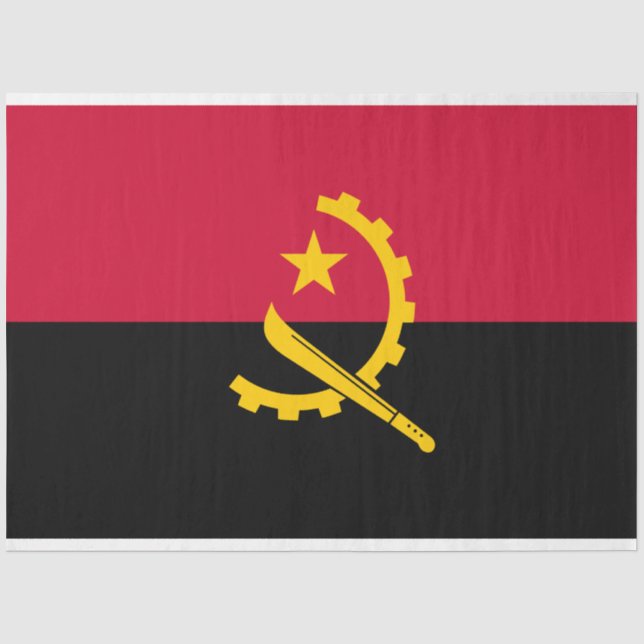 Papel De Seda Bandera de Angola (Anverso)