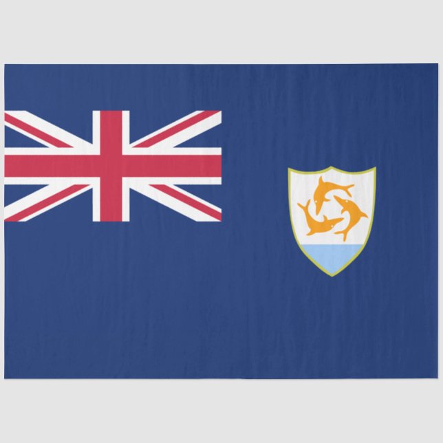 Papel De Seda Bandera de Anguila (Caribe) (Anverso)