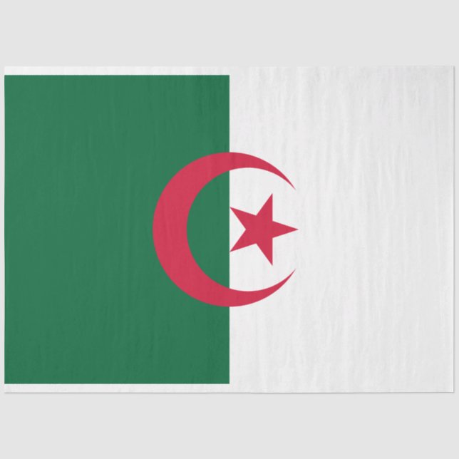 Papel De Seda Bandera de Argelia (Anverso)