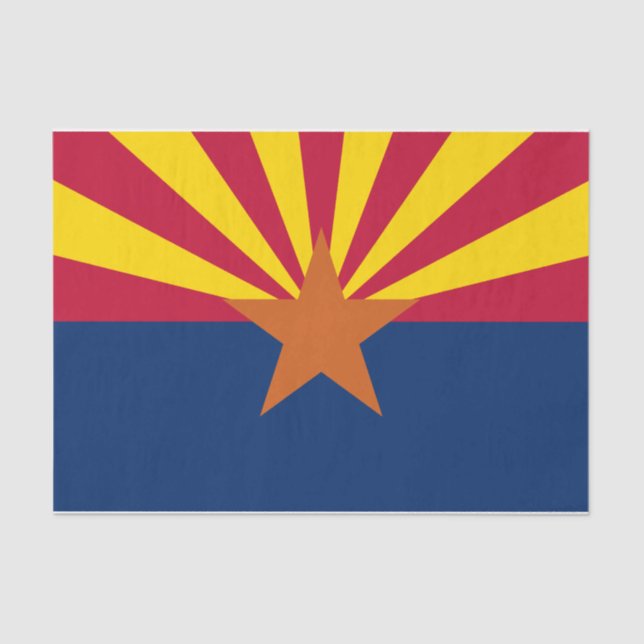 Papel De Seda Bandera de Arizona: Poniendo a Star Sun, el Estado (Anverso)
