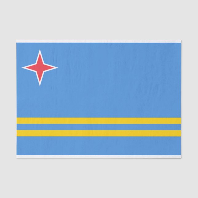 Papel De Seda Bandera de Aruba (Anverso)