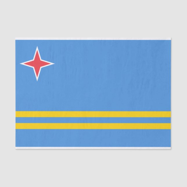 Papel De Seda Bandera de Aruba Patriótica (Anverso)