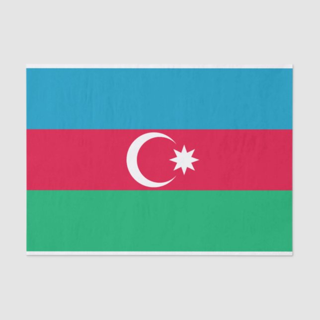 Papel De Seda Bandera de Azerbaiyán Patriótica (Anverso)