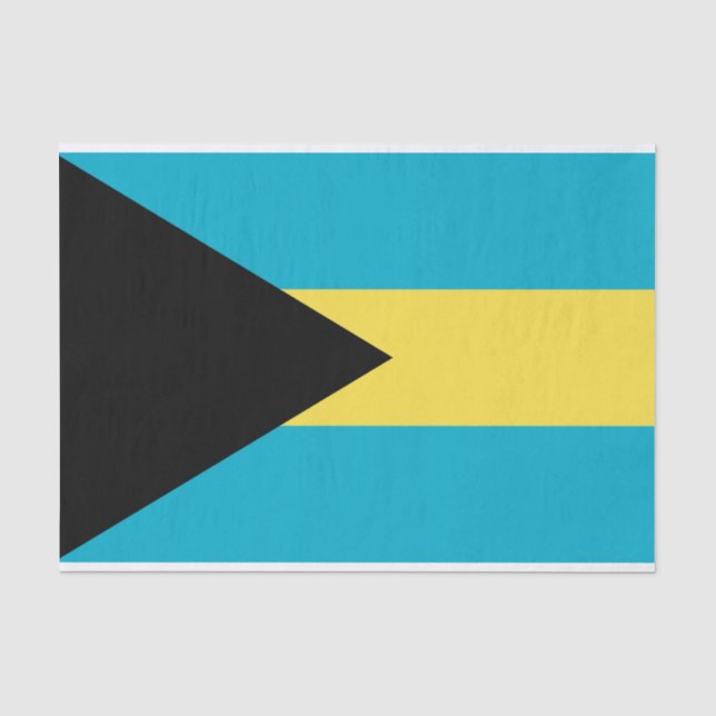 Papel De Seda Bandera de Bahamas (Anverso)