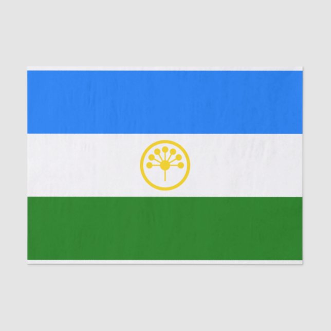 Papel De Seda Bandera de Baskortostán Patriótico (Anverso)