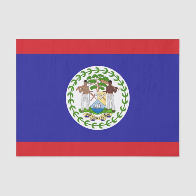 Papel De Seda Bandera de Belice (Anverso)