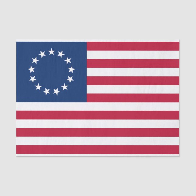 Papel De Seda Bandera de Betsy Ross en Estados Unidos (Anverso)