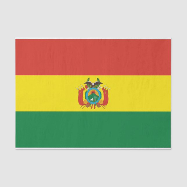 Papel De Seda Bandera de Bolivia Patriótica (Anverso)