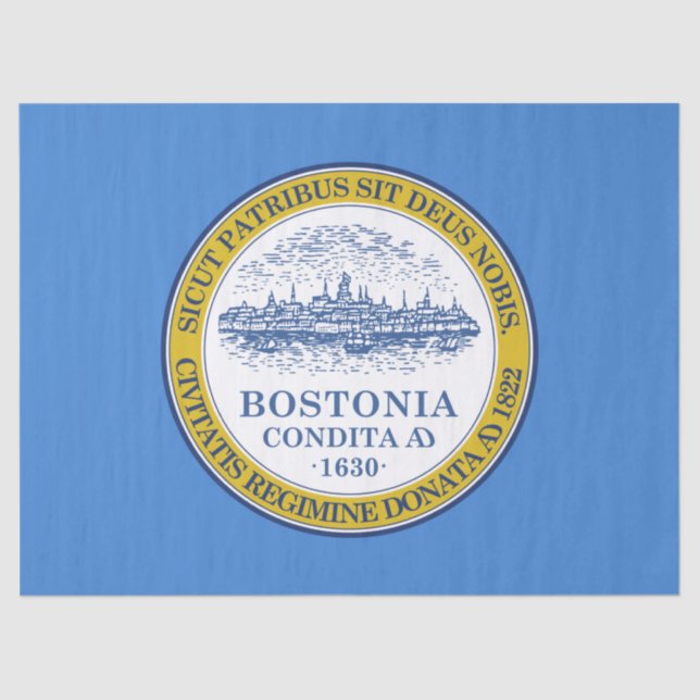 Papel De Seda Bandera de Boston (Massachusetts) (Anverso)