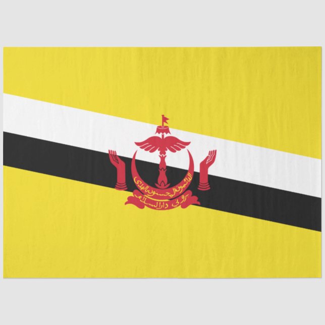 Papel De Seda Bandera de Brunei (Anverso)