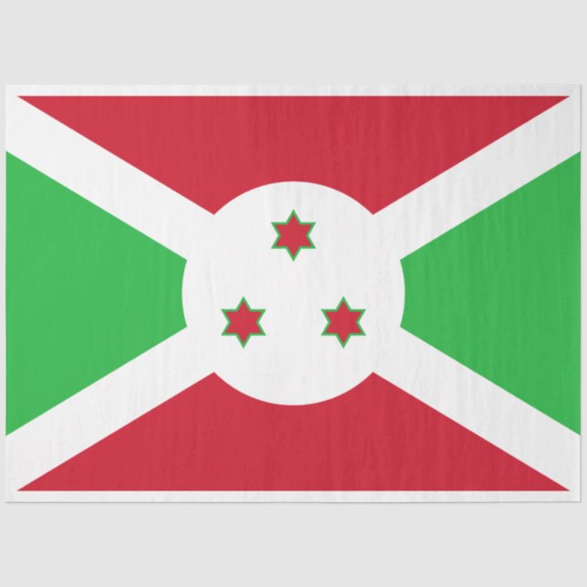 Papel De Seda Bandera de Burundi (Anverso)