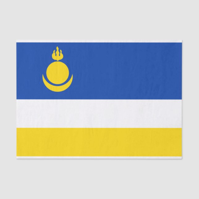 Papel De Seda Bandera de Buryatia Patriótica (Anverso)