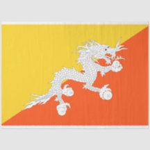 Bandera de Bután (Bután) (dragón trueno)