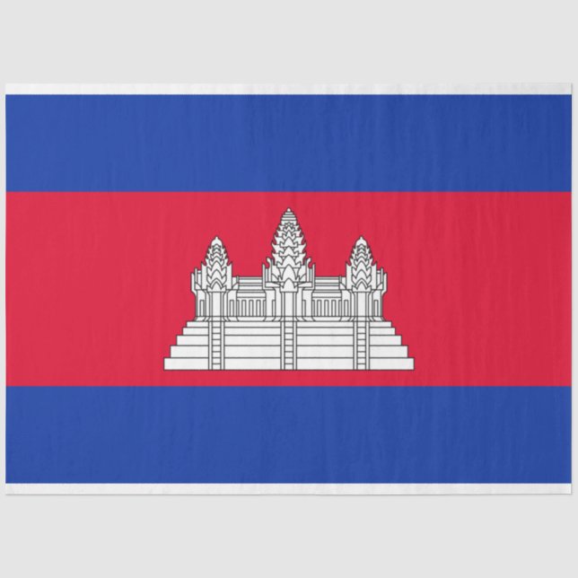 Papel De Seda Bandera de Camboya (Anverso)