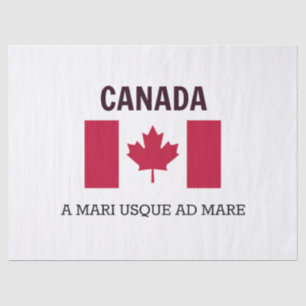 Papel De Seda Bandera de Canadá y Motto