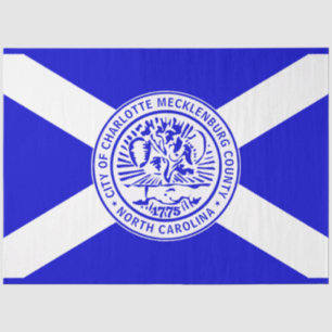 Papel De Seda Bandera de Charlotte (Carolina del Norte)