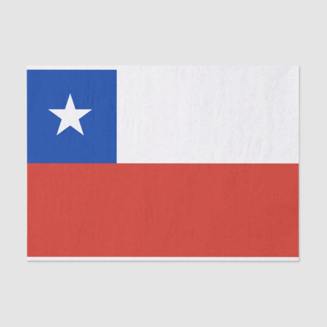 Papel De Seda Bandera de Chile (Anverso)
