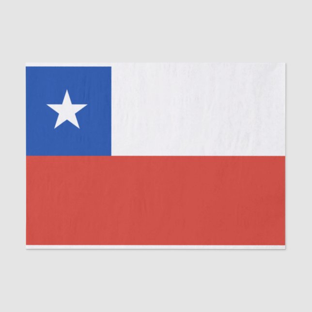 Papel De Seda Bandera de Chile (Anverso)