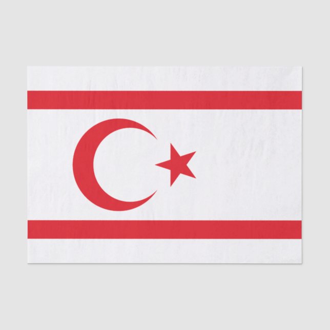 Papel De Seda Bandera de Chipre del Norte (Anverso)