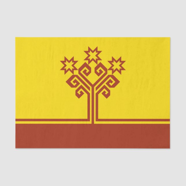 Papel De Seda Bandera de Chuvashia (Anverso)
