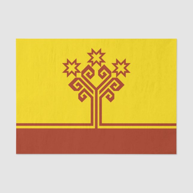 Papel De Seda Bandera de Chuvasia (Anverso)