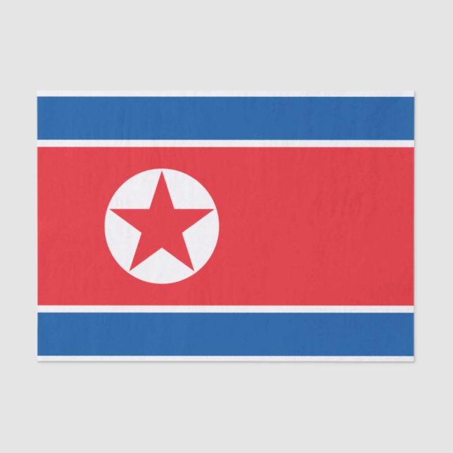 Papel De Seda Bandera de Corea del Norte (Anverso)