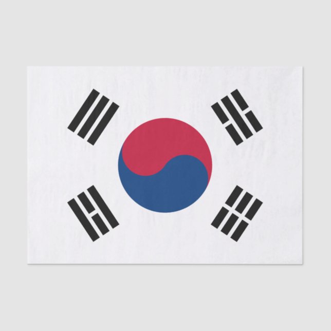 Papel De Seda Bandera de Corea del Sur (Anverso)