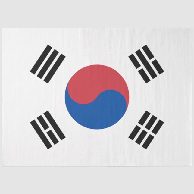 Papel De Seda Bandera de Corea del Sur (ROK) (Anverso)