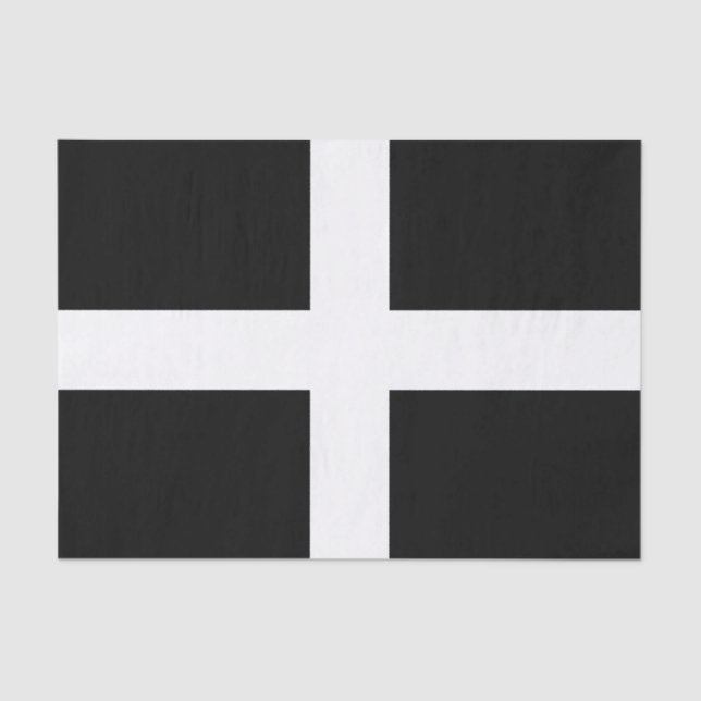 Papel De Seda Bandera de Cornualles (Cornwall) (condado de Ingla (Anverso)