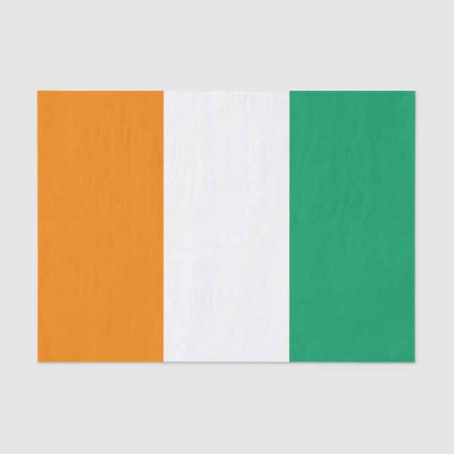 Papel De Seda Bandera de Costa de Marfil (Anverso)
