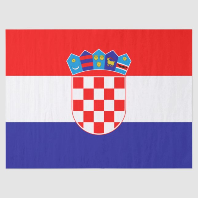 Papel De Seda Bandera de Croacia (Anverso)