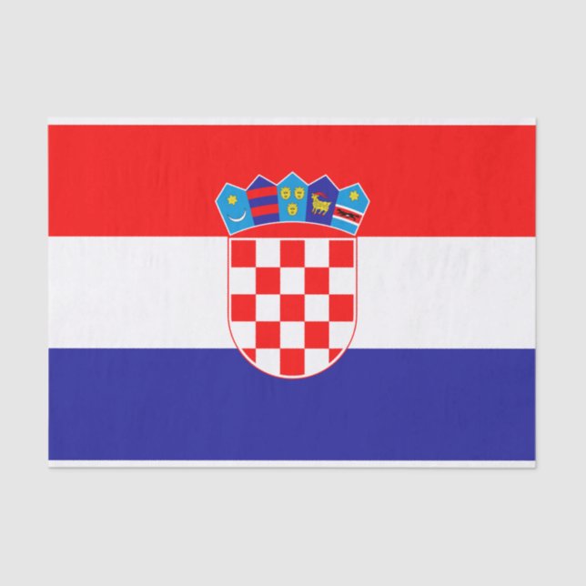 Papel De Seda Bandera de Croacia (Anverso)