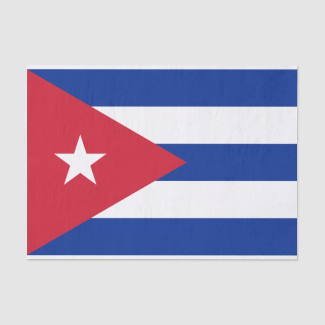 Papel De Seda Bandera de Cuba (Anverso)