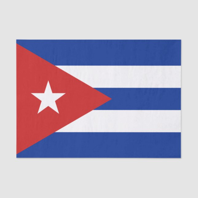 Papel De Seda Bandera de Cuba (Anverso)