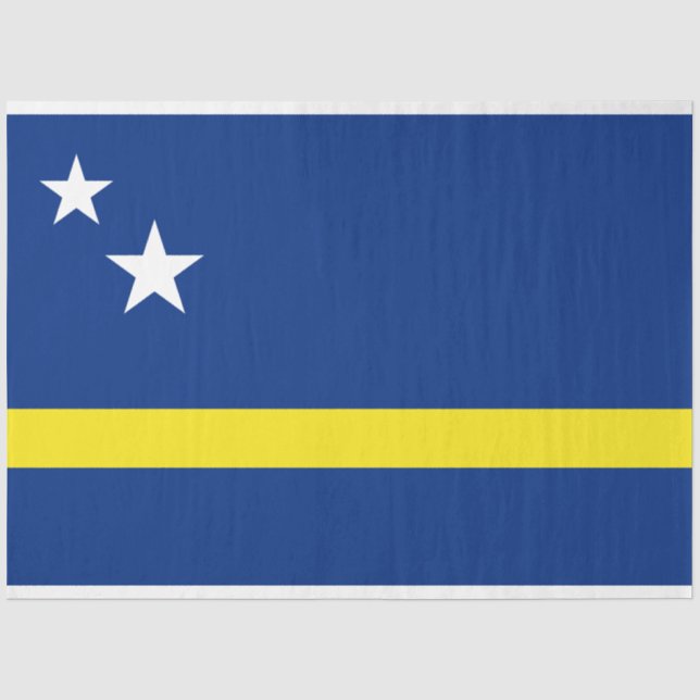 Papel De Seda Bandera de Curazao (Anverso)