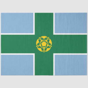 Papel De Seda Bandera de Derbyshire (condado de Inglaterra, Rein