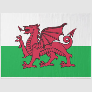 Papel De Seda Bandera de dragón de Gales, bandera nacional gales